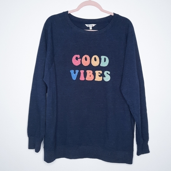 Wildfox Good Vibes Rainbow Sweatshirt M - Picture 2 of 6